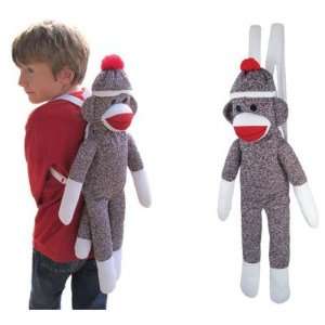  Sock Monkey 24 Novelty Knit Animal Plush Backpack Toys 