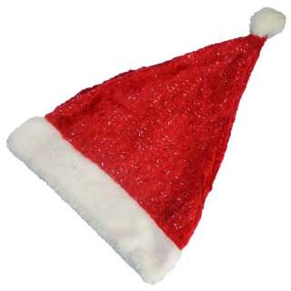 New Winter Christmas Xmas Plush Santa Claus Hat Snowflakes Four Design 