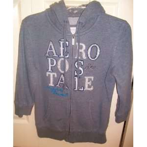  Aeropostale Gray 3/4 Sleeve Hoodie 