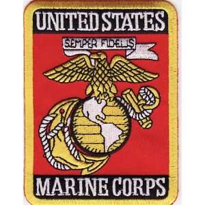  United States Marine Corps Rectangle Patch Small, 2x2.75 
