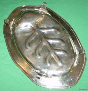 Vintage Mulholland Silverplate Footed Meat Tray / 1930s  