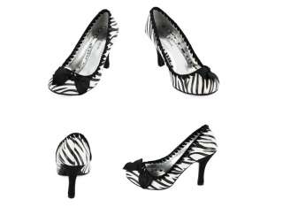 Wild Diva GIRL 437 Zebra Print High Heels  
