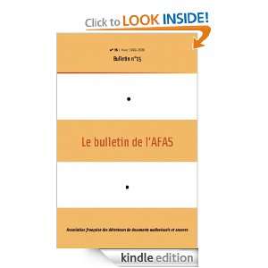 15  1999   Bulletin n°15   AFAS (French Edition) Association 