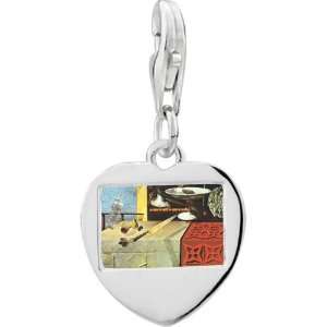   Still Life Moving Fast Painting Photo Heart Frame Charm Pugster