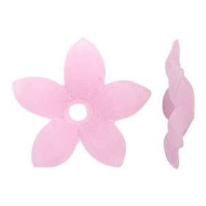  Matte Rose 17.5mm Resin Star Flower Beads (12)