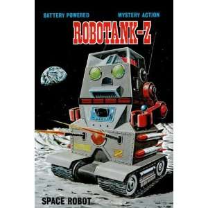   Robotank Z Space Robot 28x42 Giclee on Canvas