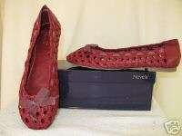 Women burgundy wine ballet flats sandals Size 7 shoes  