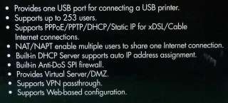 Black Box LR9603A Pure Networking Broadband Router; USB Print Server 