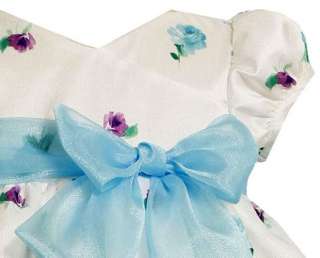 New Toddler Girls Bonnie Jean 4T Flower Shantung Dress Easter Wedding 