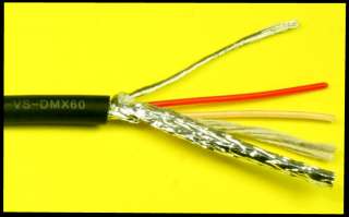 20 Feet 2 Conductor Shielded DMX Bulk Cable, 110 Ohm  