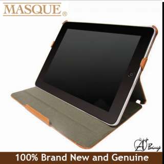 MASQUE Folio Folder Leather iPad 2 Case#Carbon Black  