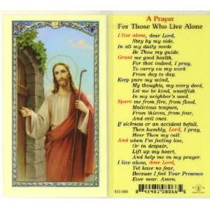  Prayer for Those Who Live Alone Holy Card (800 066) (E24 