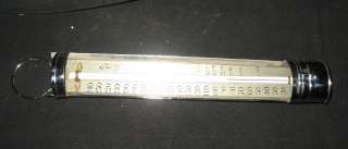 TCS Old Vintage Brass Chrome Thermometer London 1930  