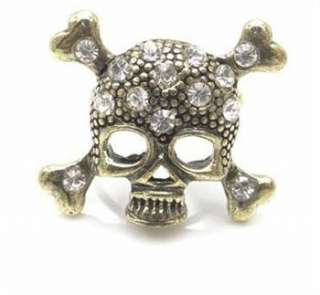 Fashion Vintage Cool Skull Pirate Design Ring For Lady 4 Young w21 