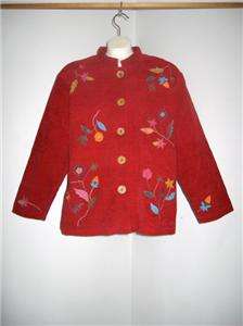 WILLOW RIDGE FLORAL EMBROIDERED WOVEN CHENILLE JACKET  