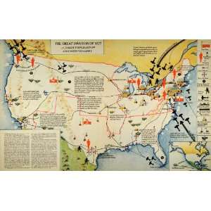  1935 Print Map Invasion Appleton War Battle Air Field Mock 