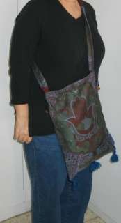 Ethnic Anter Hamsa Handbag Shoulder Purse Hippie Sling Druze Washable 