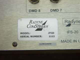 Radyne Comstream Interface Panel IFS20  