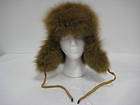 55376 New Mens Unisex Fox Fur Trooper Hat Trapper Cap