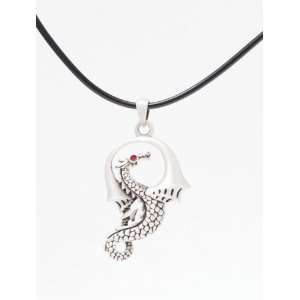  Red Eye Dragon   Led free Pewter Jewelry Necklace 