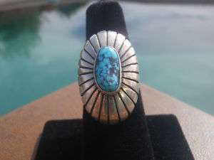 Sterling & Turquoise Ring by William G. Johnson sz.6.75  