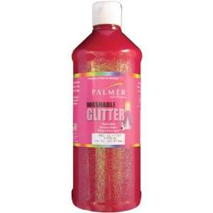  Washable Glitter Paint 16 Ounces Red 