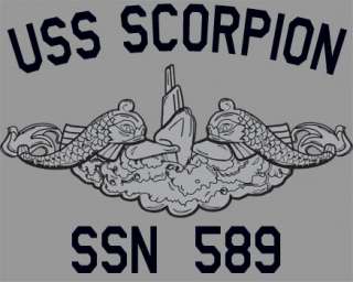 US Navy USS Scorpion SSN 589 Submarine T Shirt  