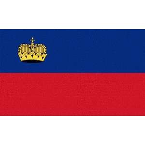  Liechtenstein Flag Clear Acrylic Keyring 2.75 inches x 2 