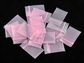 100pcs Pink Poly Zipper Zip lock Bag 2*3cm 5Mil  