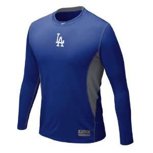  Dodgers Nike Dri FIT Perf Hyper Cool LS Jersey Shirt 