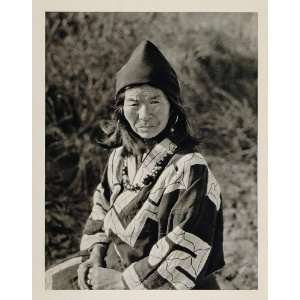  1930 Ainu Woman Costume Hokkaido Japan Japanese   Original 