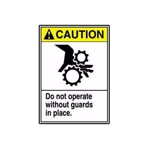  CAUTION DO NOT OPERATE WITHOUT GUARDS IN PLACE (W/GRAPHIC 