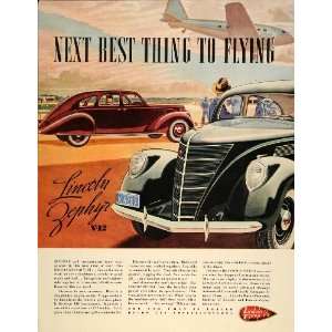   Cars Zephyr V 12 Airplane Landing   Original Print Ad
