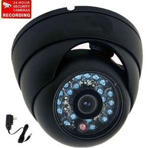   home surveillance with free power supply and security warning decal