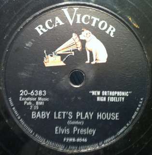 ELVIS PRESLEY baby lets play house 10 VG  1955 Scarce 78 Rpm  