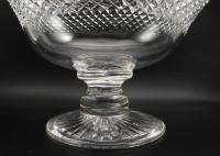 Antique Cut Glass Footed Fruit Bowl~Diamond Point Pattern  
