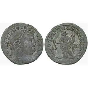  Constantius I, May 305   25 July 306 A.D.; Silvered Follis 