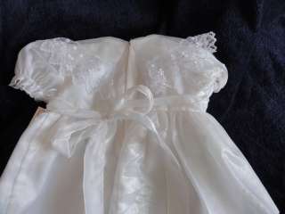 NWT Baptism Christening Blessing Dress White 24 Bonnet  