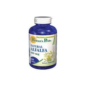  Natural Alfalfa 650 mg 650 mg 600 Tablets