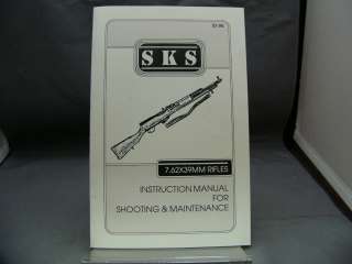 SKS 7.62   39mm Rifle Instruction Manual for Shooting & Maintenance 