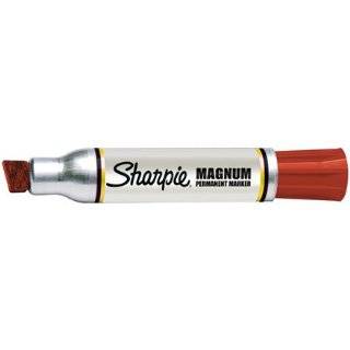  Sharpie King Size Permanent Marker, Chisel Tip, Red, Dozen 