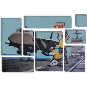 Applause Jet Aircraft Carrier by Banksy Canvas Painting 