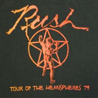 1979 RUSH VTG TOUR OF THE HEMISPHERES T SHIRT 70s OG  