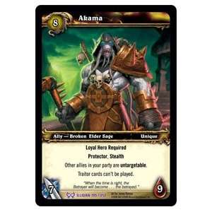   Hunt for Illidan Single Card Akama #195 Epic [Toy] Toys & Games