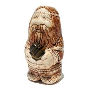   Grandfather Ceramic Lucky Charm Netsuke