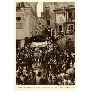  1922 Print San Costanzo Feast Patron Saint Capri Italy 
