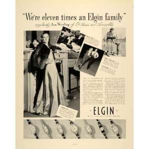  1937 Ad Elgin St. Louis Ann Wendling Louisville Watches 