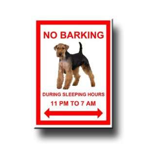 Welsh Terrier No Barking Fridge Magnet