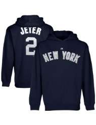   Derek Jeter New York Yankees #2 Youth Name & Number Hoodie   Navy Blue