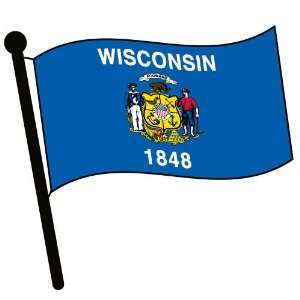  Wisconsin Waving Flag Clip Art Patio, Lawn & Garden